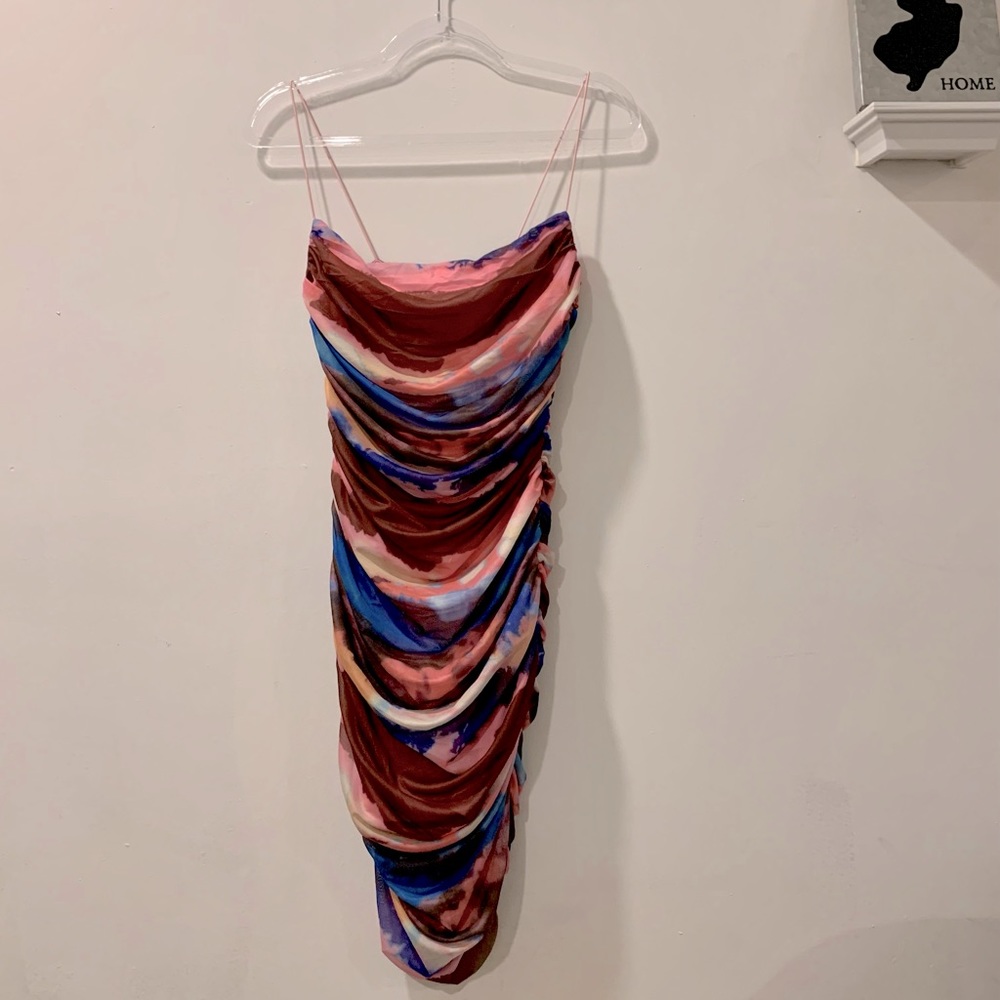 Fashion Nova multi color dress, size Large
